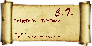 Czigány Tímea névjegykártya
