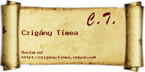 Czigány Tímea névjegykártya